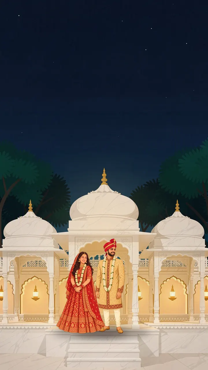Varmala & Vows — illustration from the invitation film