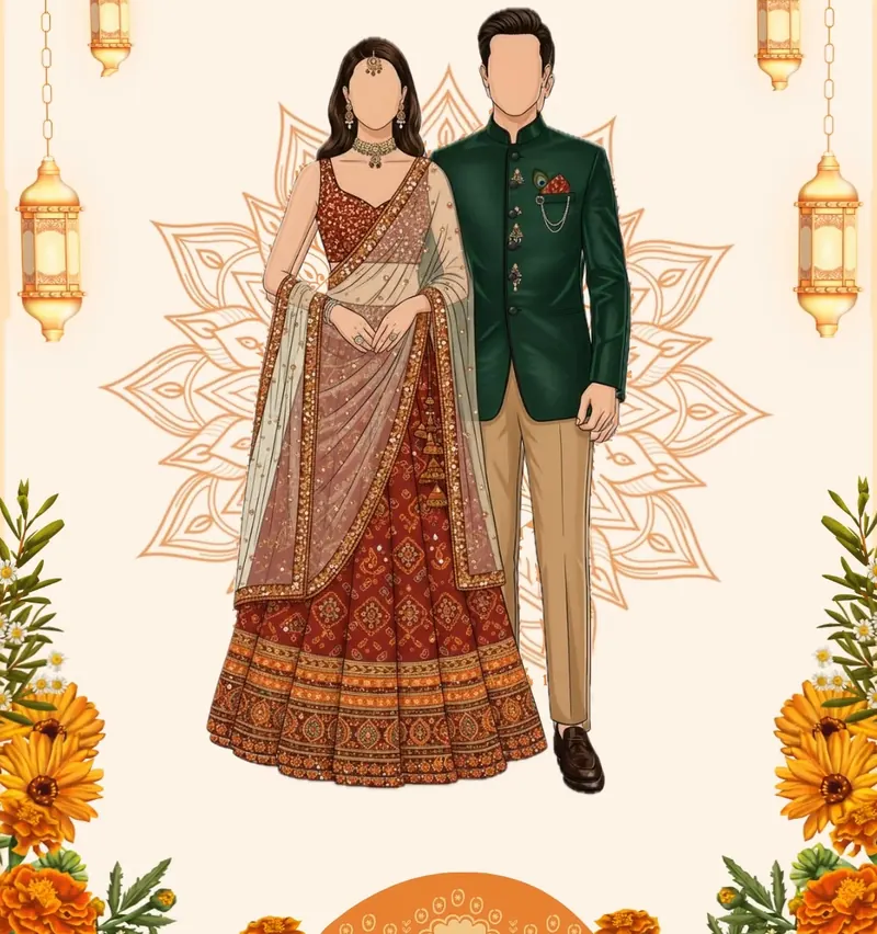 Illustrated outfit guide for The Wedding